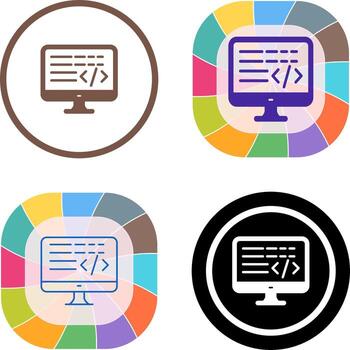 diseño de icono de codificación vector