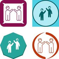 Waing to people Icon Design vector