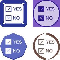 Yes No Option Icon Design vector