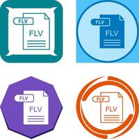 FLV Icon Design vector