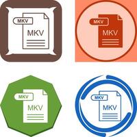 MKV Icon Design vector