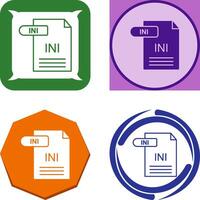 INI Icon Design vector