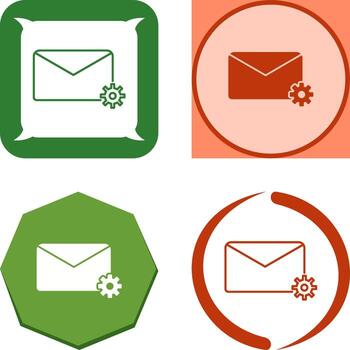 mensaje ajustes icono diseño vector