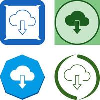 Download from Cloud Icon Design vector