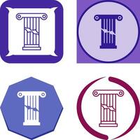 Broken Pillar Icon Design vector