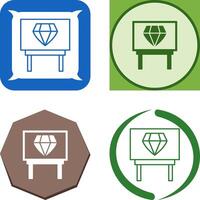 Diamond Exhibit Icon Design vector