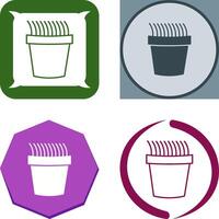 Grass Pot Icon Design vector