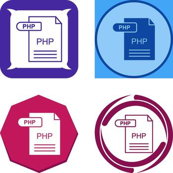 PHP Icon Design vector