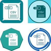 CSV Icon Design vector