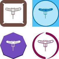 Sausage on Fork Icon Design vector