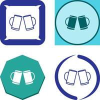Beers Toasting Icon Design vector
