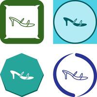 Stylish Sandals Icon Design vector
