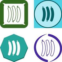 Hot Sausage Icon Design vector