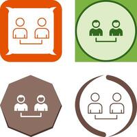 Connected Users Icon Design vector