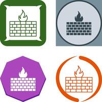 Firewall Icon Design vector