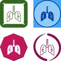 Lung Icon Design vector