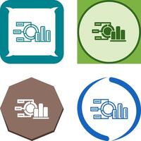 Pie Chart Icon Design vector