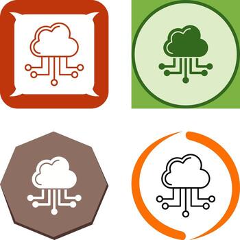 Cloud Computing Icon Design vector