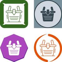 Add To Basket Icon Design vector