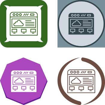 Cloud Computing Icon Design vector