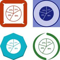 Pie Chart Icon Design vector