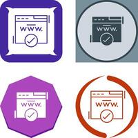 Domain Icon Design vector