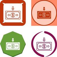 Money Down Icon Design vector