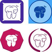 Toothache And Plaque Icon Design vector