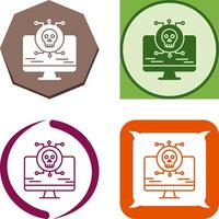 Virus Attack Icon Design vector