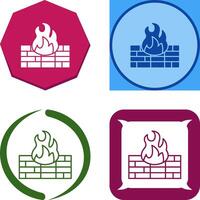 Firewall Icon Design vector