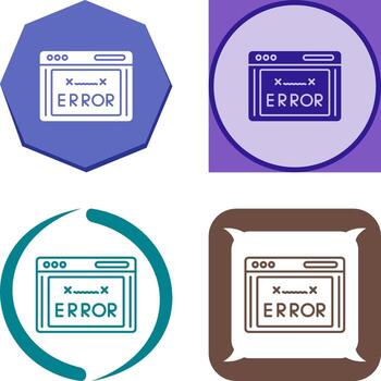 Error Code Icon Design vector
