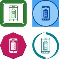 Mobile Battery Icon Design vector