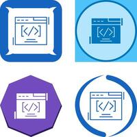 Web Coding Icon Design vector