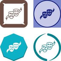 Theater Masks Icon Design vector