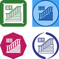 diseño de icono de escalera vector