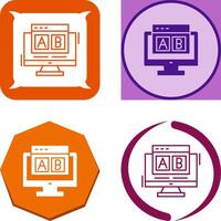 AB Testing Icon Design vector