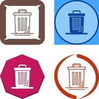 Trash Can Icon Design vector