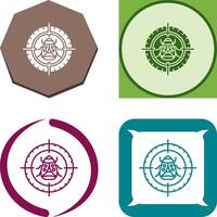 Bug Target Icon Design vector