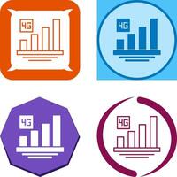 4G Icon Design vector