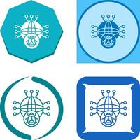 Global Malware Icon Design vector