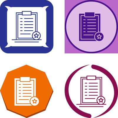 Favourite List Icon Design