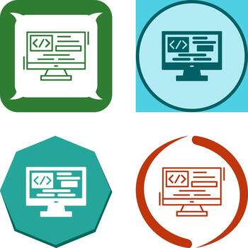 Coding Icon Design vector