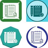 Rechecked Notes Icon Design vector