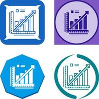 Line Graph Icon Design vector
