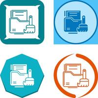 Data Cleaning Icon Design vector