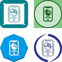 Pie Chart Icon Design vector