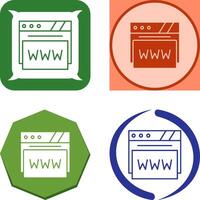 web navegador icono diseño vector