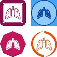 Lungs Icon Design vector