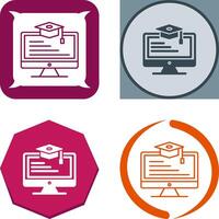 Online Learning Icon Design vector