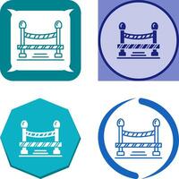 Do Not Cross Line Icon Design vector
